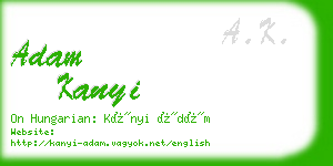adam kanyi business card